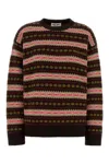 Miu Miu Embroidered Wool Oversize Sweater In Multi