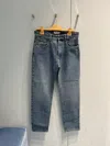 Miu Miu Embroidery Logo Jeans Pants In Blue