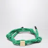 Miu Miu Emerald Green Rope Bracelet With Logo Women In Green