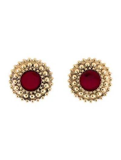 Pre-owned Miu Miu Enamel Clip-on Earrings In Multi