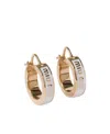 Miu Miu Enamel Hoop Earrings In Nude