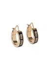 Miu Miu Enamel Hoop Earrings In Gold