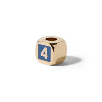 Miu Miu Enameled Metal Dice Charm In Gray