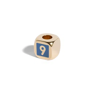 Miu Miu Enameled Metal Dice Charm In Gold
