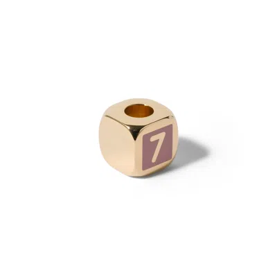 Miu Miu Enameled Metal Dice Charm In Gold