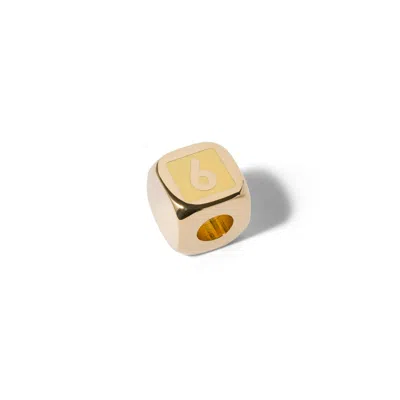 Miu Miu Enameled Metal Dice Charm In Gold