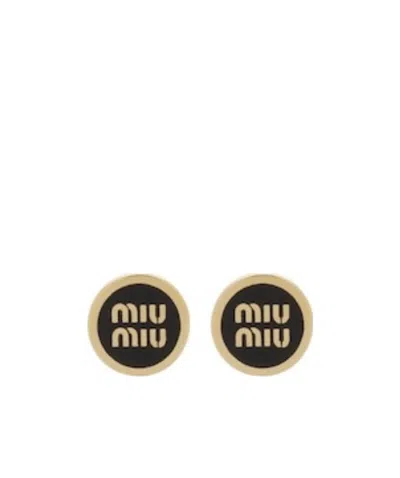 Miu Miu Enameled Metal Earrings