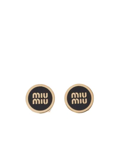 Miu Miu Enameled Metal Earrings
