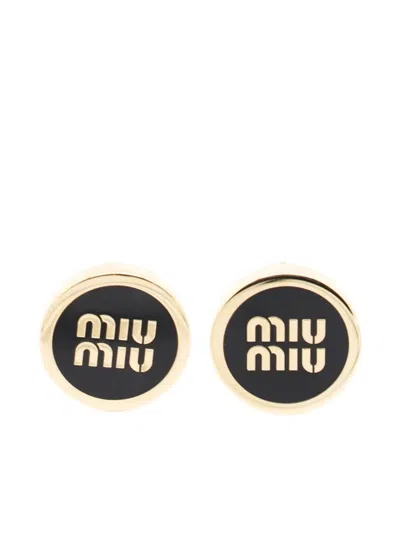 Miu Miu Enameled Metal Earrings