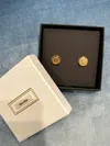 Miu Miu Enameled Metal Earrings In Caramel
