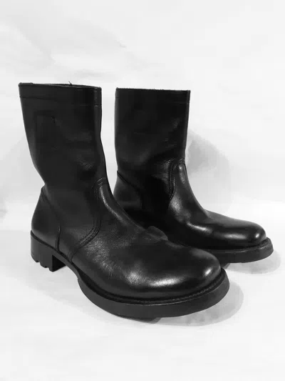 Pre-owned Miu Miu Engineer Peco Boots Fw 2001 In Black