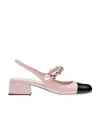 Miu Miu Exposed Heels And Low Heels In Nude