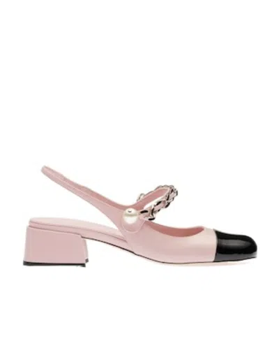 Miu Miu Exposed Heels And Low Heels In Nude
