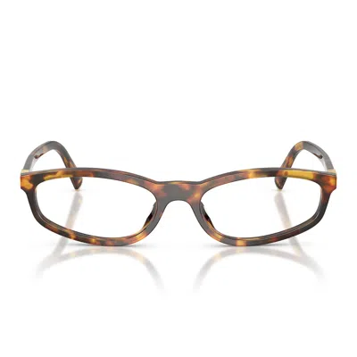 Miu Miu Eyeglasses Mu01 Zv 14 L1 O1 Honey Brown/transparent Women