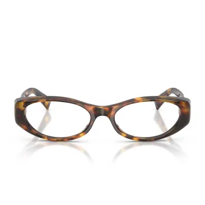 Miu Miu Eyeglasses Mu03 Zv 14 L1 O1 Brown/transparent Women
