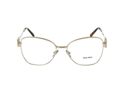 Miu Miu Eyeglasses In Pale Gold