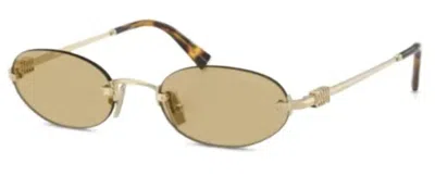 Miu Miu Eyewear 0mua54s Oval Metal Frame Sunglasses In Red