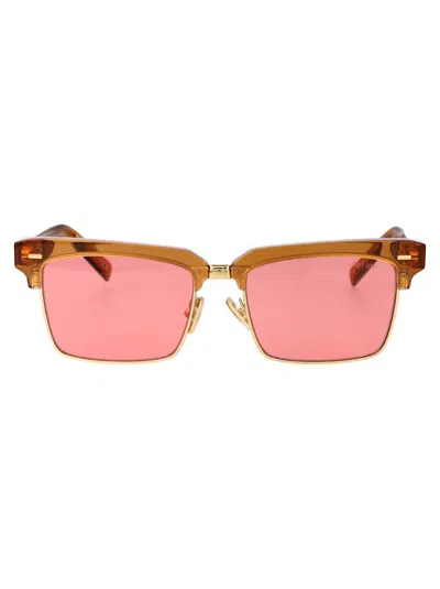 Miu Miu Eyewear In Caramel Trasparent