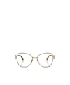 Miu Miu Eyewear Cat-eye Glasses In Gold