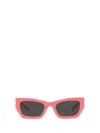 Miu Miu Miu Glimpse Rectangle-frame Sunglasses In Dark Pink