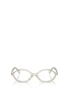 Miu Miu Mu 01xv Oval Acetate And Plastic Optical Glasses In Neutral
