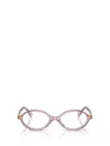 Miu Miu 0mu 01xv Miu Regard 12w1o1 Malva Trasparente Glasses In Pink