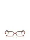 Miu Miu Full-frame Plain Glasses In Brown