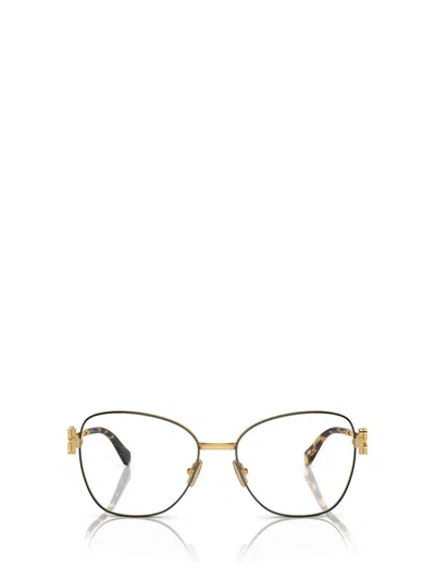 Miu Miu Eyewear Eyeglasses In Black / Gold