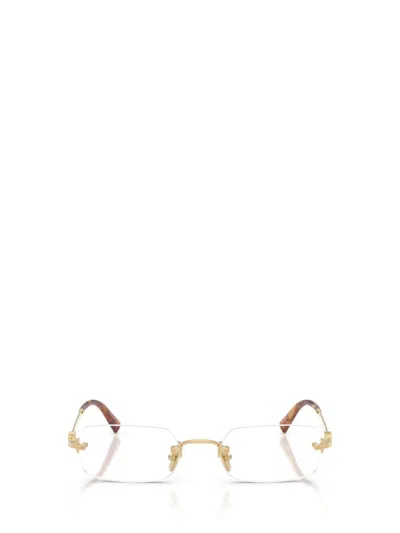 Miu Miu Eyewear Eyeglasses In Gold