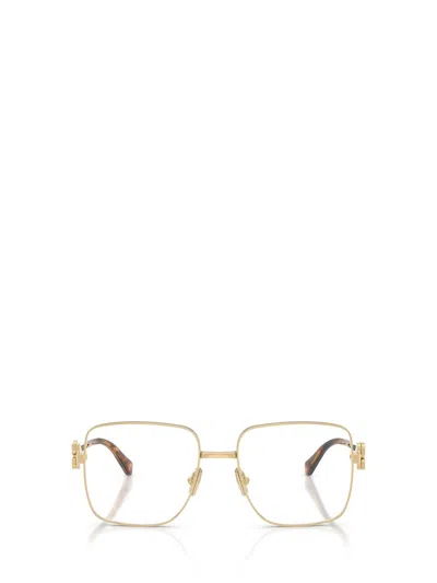 Miu Miu Eyewear Eyeglasses In Gold