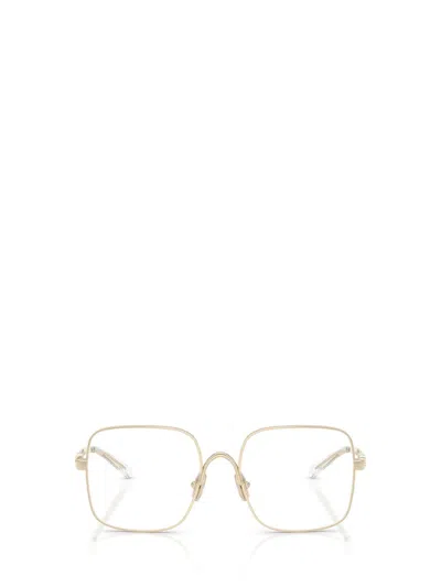 Miu Miu Eyewear Square Frame Glasses In Gold