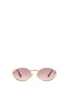 Miu Miu Womens Gold Mu 52ys Round-frame Tinted-lens Metal Sunglasses In Gold