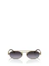 Miu Miu Womens Gold Mu 54zs Oval-frame Metal Sunglasses In Gold