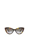 Miu Miu Womens Brown Mu 04ys Cat-eye Tortoiseshell Acetate Sunglasses In Honey Havana