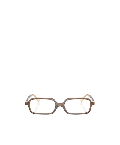 Miu Miu Eyewear Miu Regard Pillow Frame Glasses In Brown