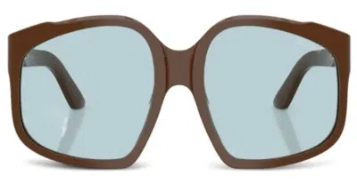 Miu Miu Eyewear Mua07s Oversized Square Frame Sunglasses In Green