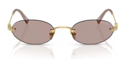 Miu Miu Eyewear Mua54s Sunglasses In Rose Gold