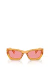 Miu Miu Women's Miu Mu 09ws 12t1d0 Sunglasses In Orange Transparent