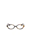 Miu Miu Eyewear Oval Frame Glasses In White