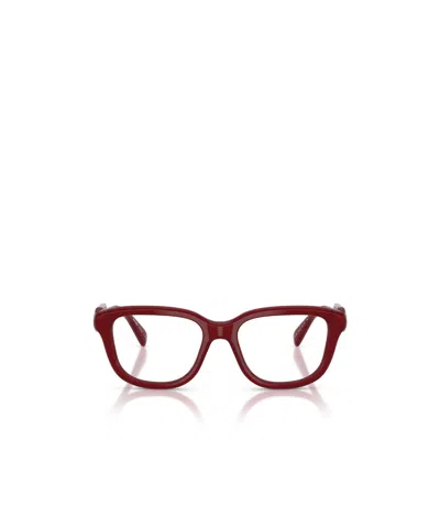 Miu Miu Eyewear Rectangle Frame Glasses In Red