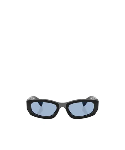 Miu Miu Eyewear Rectangular Frame Sunglasses In Blue