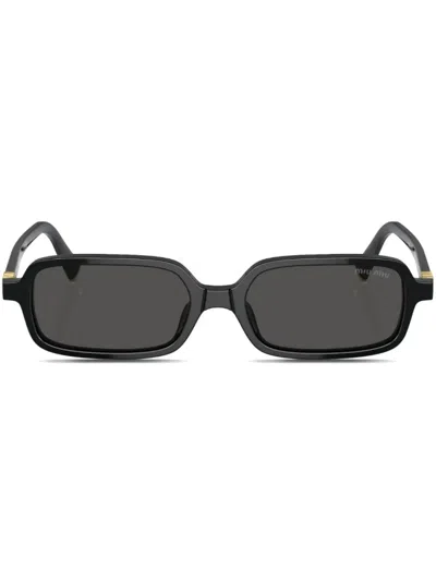 Miu Miu Eyewear Smu11z16k5s0 Rectangular Frame Sunglasses In Black