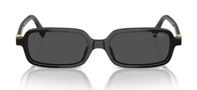 Miu Miu Sunglasses Rectangular Frame Dark Lenses Gold-tone In Transparent