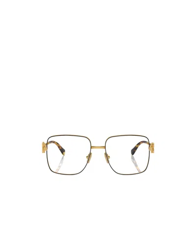 Miu Miu Eyewear Square Frame Glasses In Gold