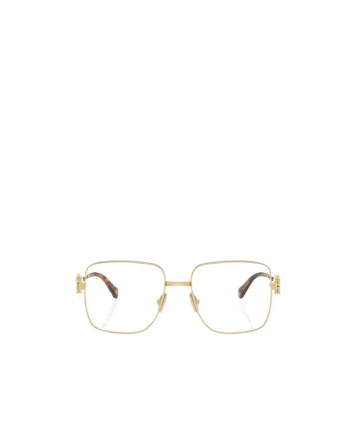 Miu Miu Eyewear Square Frame Glasses In Neutral