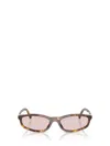 Miu Miu Womens Brown Mu A06s Oval-frame Acetate Sunglasses In Brown