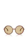 Miu Miu Round Frame Sunglasses In Brown
