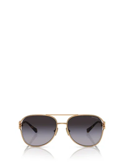 Miu Miu Eyewear Sunglasses In Antique Gold