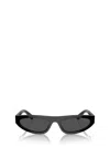 Miu Miu Womens  Mu 07zs Irregular-frame Acetate Sunglasses In Black