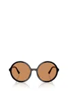 Miu Miu Round Frame Sunglasses In Black